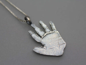 Custom Handprint Necklace - Ashley Lozano Jewelry