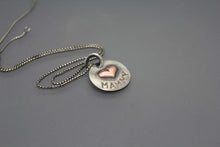 Silver and Copper Mom Necklace, Mother's Gift - Ashley Lozano Jewelry