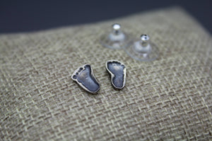 Custom Baby Footprint Earrings - Ashley Lozano Jewelry