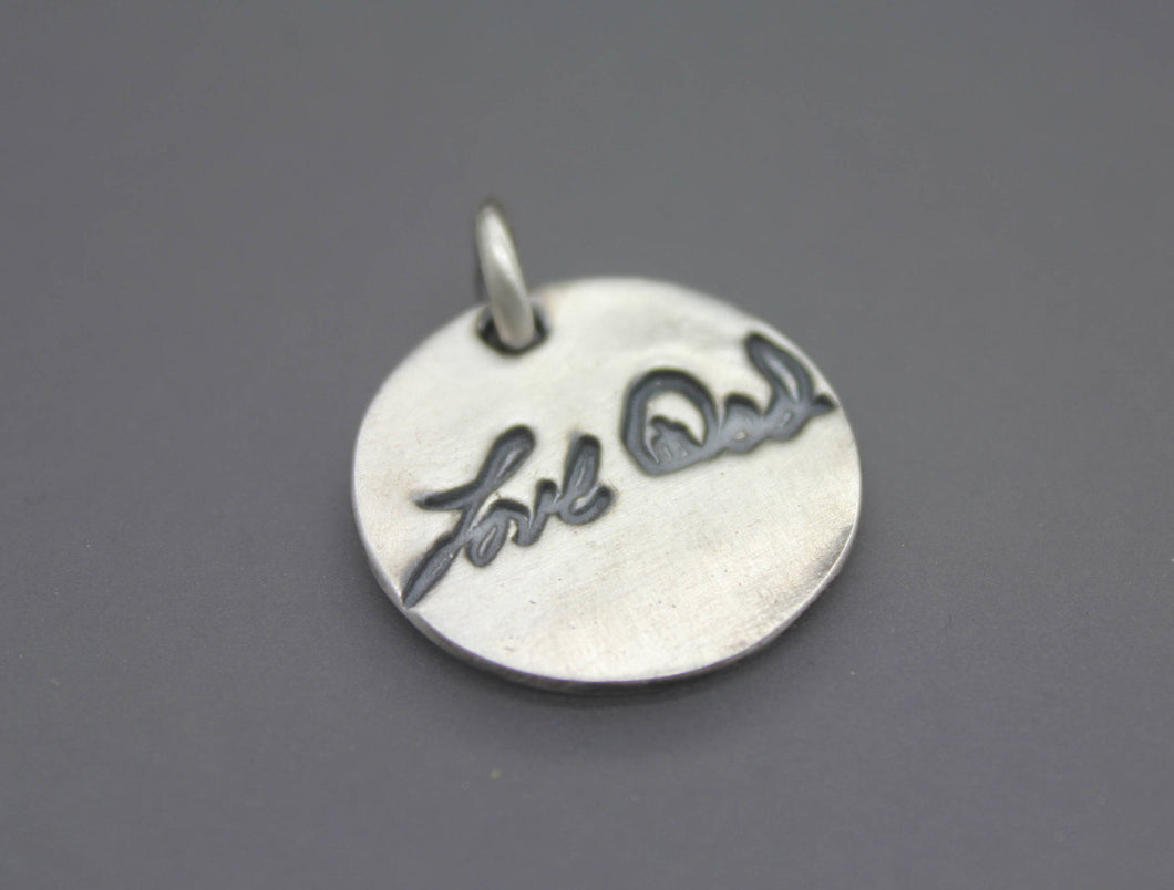 Custom Silver Handwriting/Signature Pendant - Ashley Lozano Jewelry