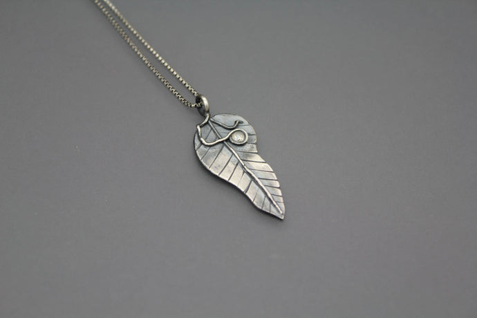 Silver Leaf Necklace - Ashley Lozano Jewelry