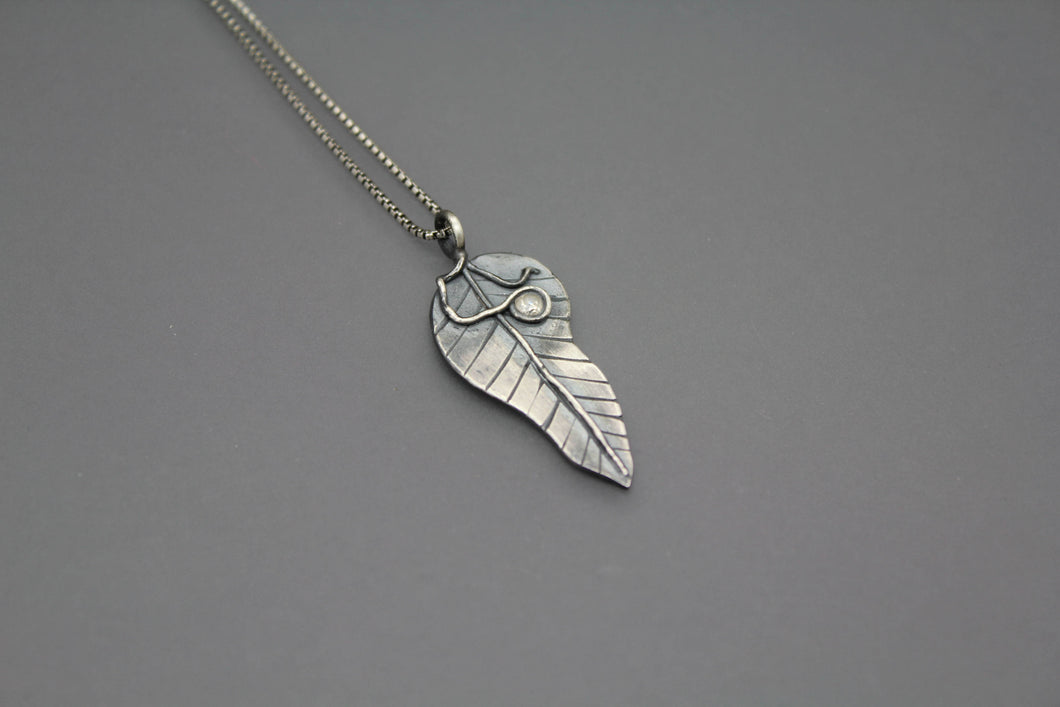 Silver Leaf Necklace - Ashley Lozano Jewelry
