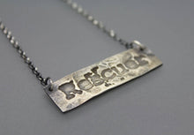 Rescue Bar Necklace In Silver Handmade For Animal Lovers - Ashley Lozano Jewelry