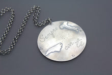 Long Distance Best Friend Necklace In Silver For Moving Gift - Ashley Lozano Jewelry