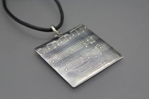Personalized Music Sheet Necklace - Ashley Lozano Jewelry