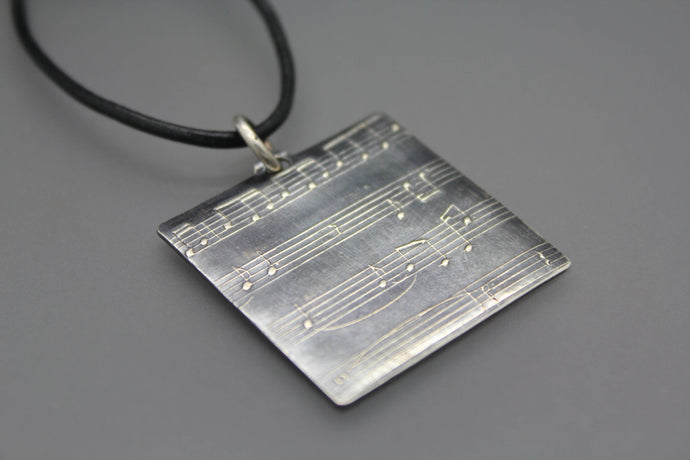 Personalized Music Sheet Necklace - Ashley Lozano Jewelry