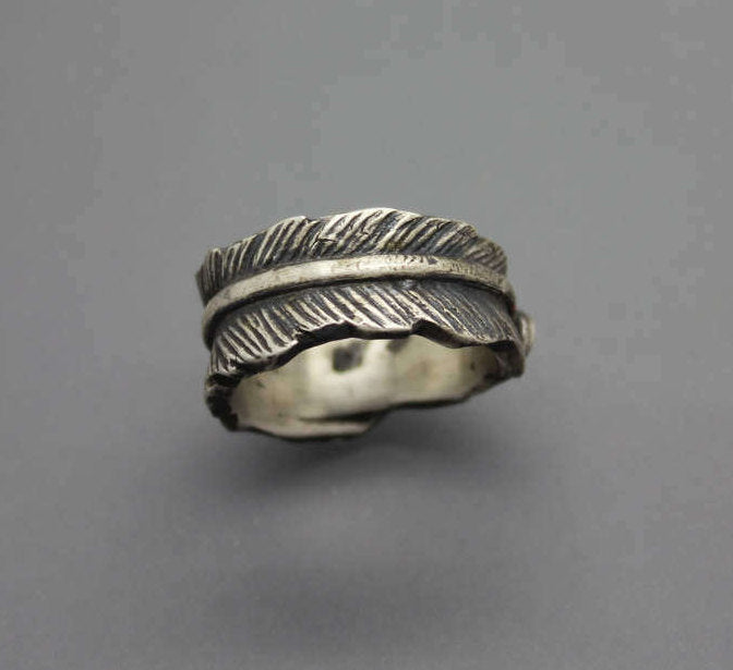 Feather Cremation Ring - Ashley Lozano Jewelry