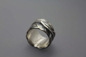 Feather Cremation Ring - Ashley Lozano Jewelry