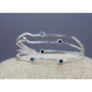 Custom Family Birthstone Bracelet Handmade In Sterling Silver - Ashley Lozano Jewelry