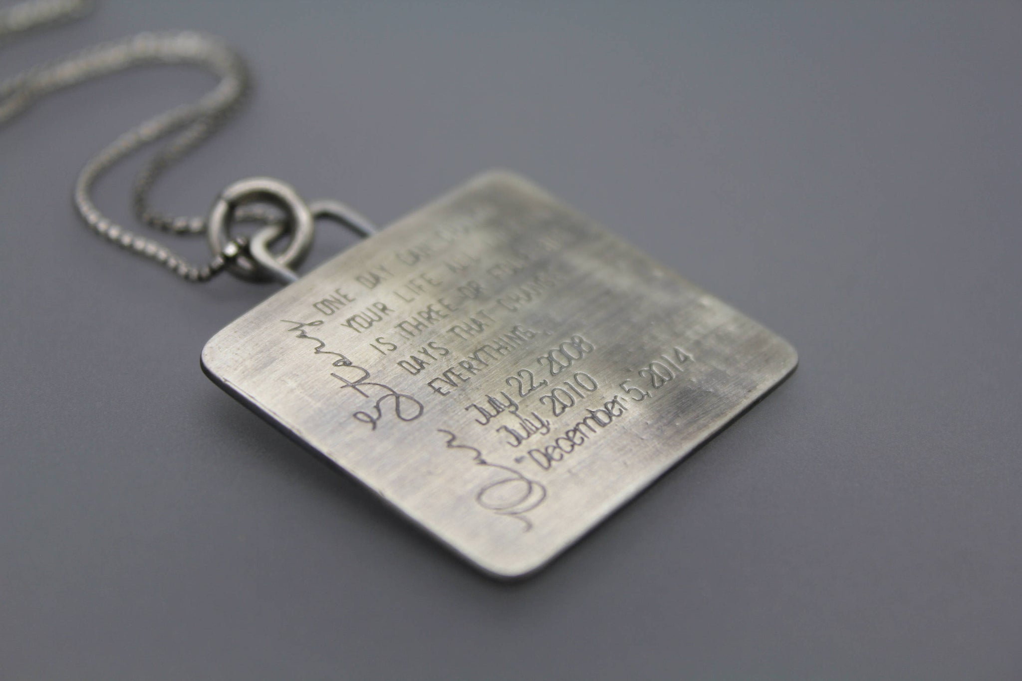 Personalized Engraved Silver Key Necklace – Ashley Lozano Jewelry