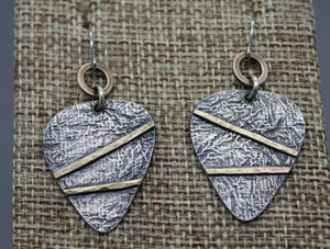 Silver And Brass, Mixed Metal Earrings - Ashley Lozano Jewelry