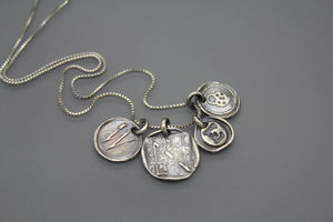 Sterling Awareness Ribbon Wax Seal Necklace - Ashley Lozano Jewelry
