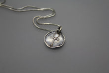 Silver Ankh Wax Seal Charm Pendant Necklace - Ashley Lozano Jewelry