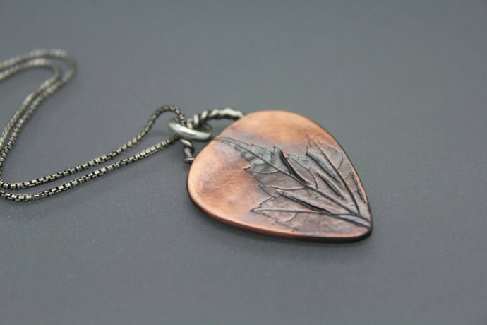 Copper Guitar Pick Necklace - Ashley Lozano Jewelry