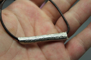 Silver Prayer Rolled Necklace - Ashley Lozano Jewelry