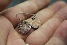 Textured Copper Circle Earrings - Ashley Lozano Jewelry