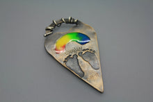 Rainbow Baby Footprint Pendant - Ashley Lozano Jewelry
