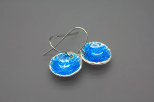 Blue Fused Glass Earrings - Ashley Lozano Jewelry