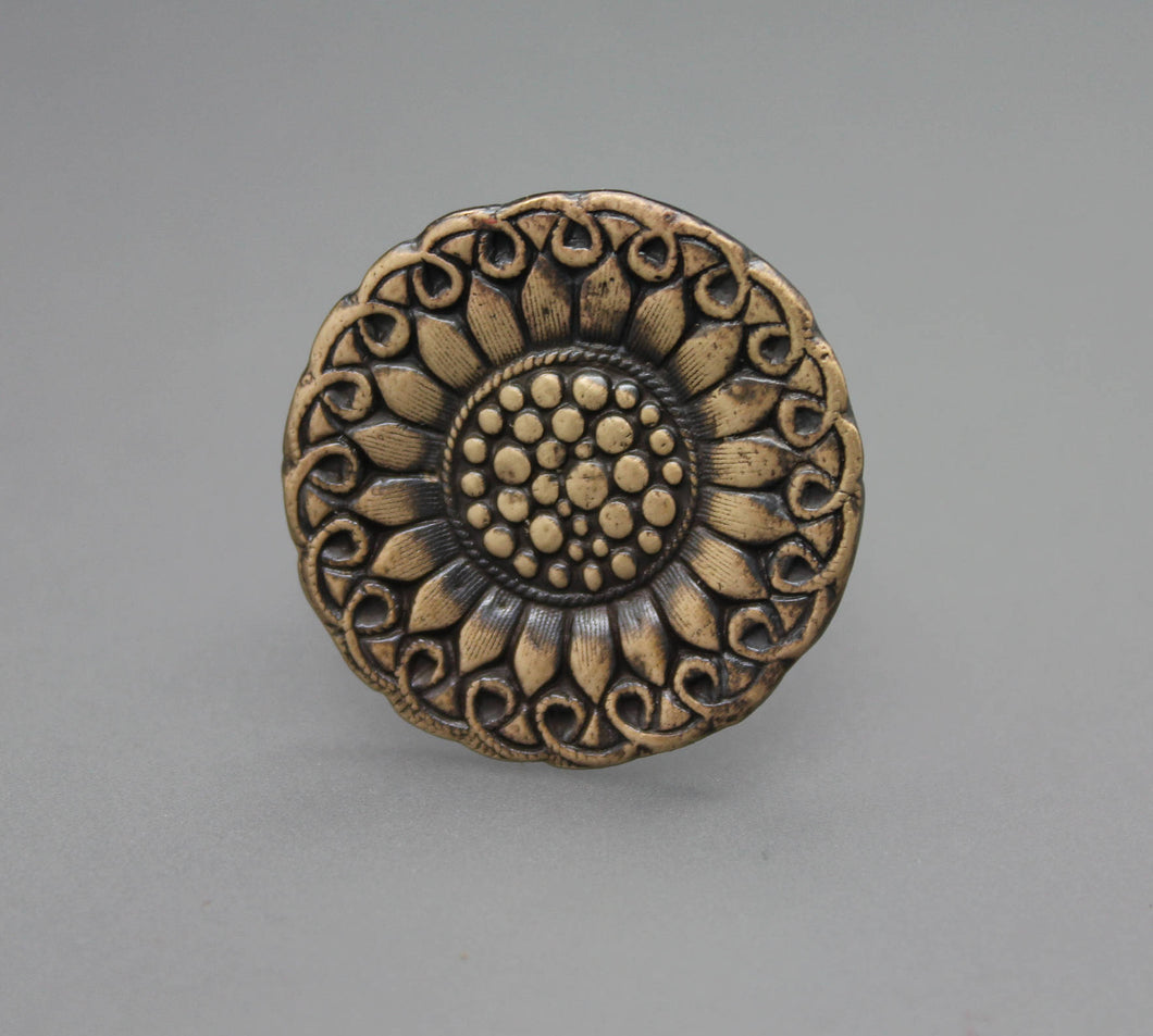 Bronze Sunflower Ring - Ashley Lozano Jewelry