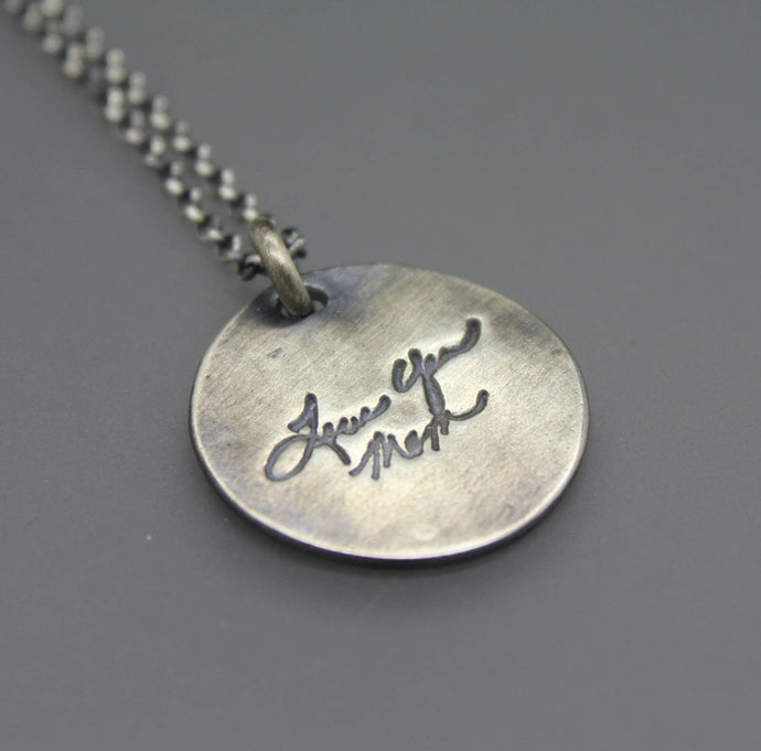 Signature Handwriting Pendant - Ashley Lozano Jewelry