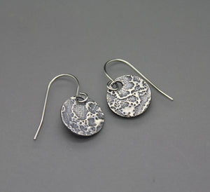 Silver Lace Imprint Earrings - Ashley Lozano Jewelry
