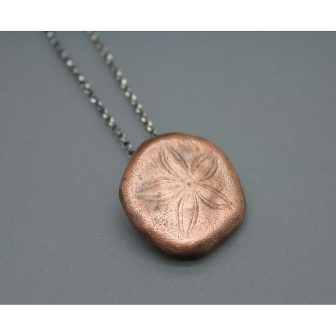 Copper Sand Dollar Beach Necklace - Ashley Lozano Jewelry