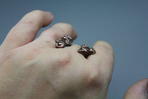 Copper Two Finger Rose Ring - Ashley Lozano Jewelry