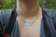 Silver And Gold Heartbeat Pulsebar Necklace With Your Baby's EKG - Ashley Lozano Jewelry