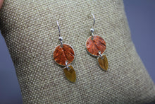 Fall Leaf Earrings Orange and Yellow - Ashley Lozano Jewelry