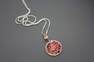 CLEARANCE! Enameled Purple Moon Necklace - Ashley Lozano Jewelry