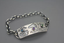 Custom Baby Footprint Bracelet With Birthstones From Your Child's Actual Prints - Ashley Lozano Jewelry
