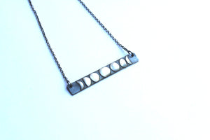 Moon Phases Silver Necklace - Ashley Lozano Jewelry