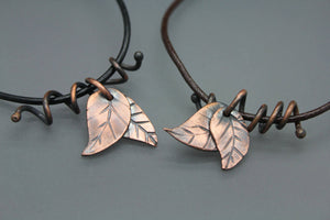 Copper Leaf Necklace - Ashley Lozano Jewelry