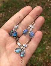 Sterling Silver And Natural Labradorite Earrings - Ashley Lozano Jewelry