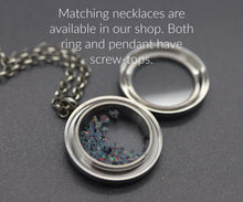 Fill-At-Home Keepsake Locket Ring with Your Opal Color Choice