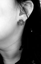 Fingerprint Snowflake Studs in Sterling Silver - Ashley Lozano Jewelry