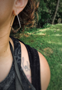Mixed Metal Textured Earrings - Ashley Lozano Jewelry